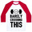 Virgin Teez  Baseball Tee Unisex Classic Baseball Tee / x-small / White/Red BARELY CRUSHING THIS UNISEX CLASSIC BASEBALL TEE