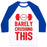 Virgin Teez  Baseball Tee Unisex Classic Baseball Tee / x-small / White/Blue BARELY CRUSHING THIS UNISEX CLASSIC BASEBALL TEE