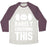Virgin Teez  Baseball Tee Unisex Tri-Blend Baseball Tee / small / Oatmeal / Maroon BARELY CRUSHING THIS UNISEX TRI-BLEND BASEBALL TEE