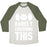 Virgin Teez  Baseball Tee Unisex Tri-Blend Baseball Tee / small / Oatmeal / Moss BARELY CRUSHING THIS UNISEX TRI-BLEND BASEBALL TEE