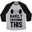 Virgin Teez  Baseball Tee Unisex Tri-Blend Baseball Tee / small / Athletic Gray / Black BARELY CRUSHING THIS UNISEX TRI-BLEND BASEBALL TEE