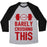 Virgin Teez  Baseball Tee Unisex Tri-Blend Baseball Tee / small / Athletic Gray / Black BARELY CRUSHING THIS UNISEX TRI-BLEND BASEBALL TEE