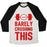 Virgin Teez  Baseball Tee Unisex Tri-Blend Baseball Tee / small / Oatmeal / Black BARELY CRUSHING THIS UNISEX TRI-BLEND BASEBALL TEE
