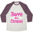 Virgin Teez  Baseball Tee Unisex Tri-Blend Baseball Tee / small / Oatmeal / Maroon BARRE ALL EXCUSES UNISEX TRI-BLEND BASEBALL TEE