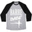 Virgin Teez  Baseball Tee Unisex Tri-Blend Baseball Tee / small / Athletic Gray / Black BARRE BABE UNISEX TRI-BLEND BASEBALL TEE