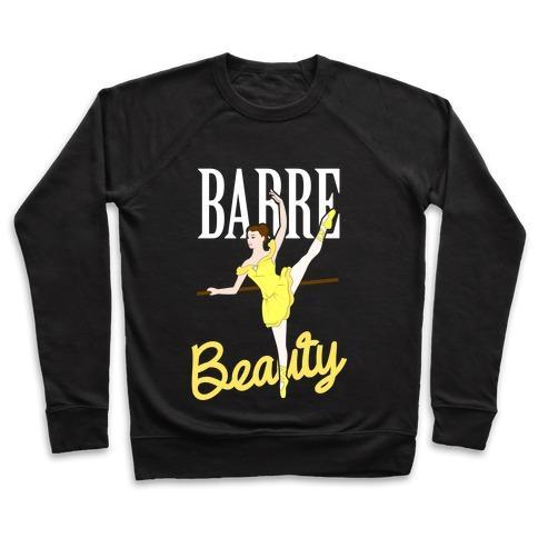 Virgin Teez  Pullover Crewneck Sweatshirt / x-small / Black BARRE BEAUTY CREWNECK SWEATSHIRT