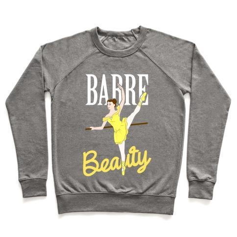 Virgin Teez  Pullover Crewneck Sweatshirt / x-small / Heathered Gray BARRE BEAUTY CREWNECK SWEATSHIRT