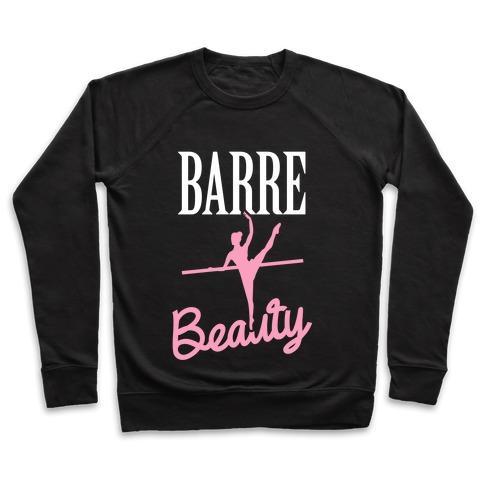Virgin Teez  Pullover Crewneck Sweatshirt / x-small / Black BARRE BEAUTY CREWNECK SWEATSHIRT