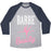Virgin Teez  Baseball Tee Unisex Tri-Blend Baseball Tee / small / Athletic Gray / Navy BARRE BEAUTY UNISEX TRI-BLEND BASEBALL TEE