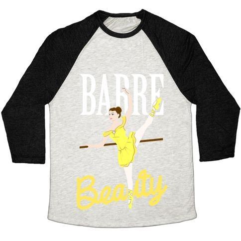 Virgin Teez  Baseball Tee Unisex Tri-Blend Baseball Tee / small / Oatmeal / Black BARRE BEAUTY UNISEX TRI-BLEND BASEBALL TEE