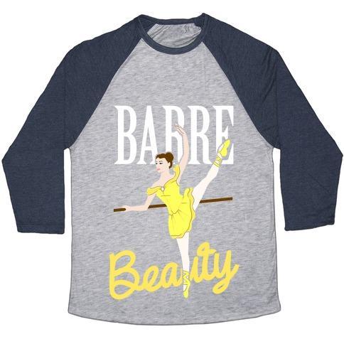 Virgin Teez  Baseball Tee Unisex Tri-Blend Baseball Tee / small / Athletic Gray / Navy BARRE BEAUTY UNISEX TRI-BLEND BASEBALL TEE