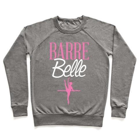 Virgin Teez  Pullover Crewneck Sweatshirt / x-small / Heathered Gray BARRE BELLE CREWNECK SWEATSHIRT