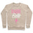 Virgin Teez  Pullover Crewneck Sweatshirt / x-small / Heathered Oatmeal BARRE BELLE CREWNECK SWEATSHIRT