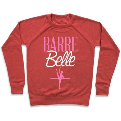 Virgin Teez  Pullover Crewneck Sweatshirt / x-small / Heathered Red BARRE BELLE CREWNECK SWEATSHIRT