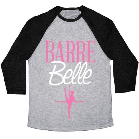 Virgin Teez  Baseball Tee Unisex Tri-Blend Baseball Tee / small / Athletic Gray / Black BARRE BELLE UNISEX TRI-BLEND BASEBALL TEE
