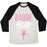 Virgin Teez  Baseball Tee Unisex Tri-Blend Baseball Tee / small / Oatmeal / Black BARRE BELLE UNISEX TRI-BLEND BASEBALL TEE