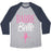 Virgin Teez  Baseball Tee Unisex Tri-Blend Baseball Tee / small / Athletic Gray / Navy BARRE BELLE UNISEX TRI-BLEND BASEBALL TEE