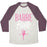 Virgin Teez  Baseball Tee Unisex Tri-Blend Baseball Tee / small / Oatmeal / Maroon BARRE BELLE UNISEX TRI-BLEND BASEBALL TEE