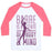Virgin Teez  Baseball Tee Unisex Classic Baseball Tee / x-small / White/Neon Pink BARRE IS A STATE OF MIND AND BODY UNISEX CLASSIC BASEBALL TEE