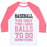 Virgin Teez  Baseball Tee Unisex Classic Baseball Tee / x-small / White/Neon Pink BASEBALL THE ONLY TIME I NEED BALLS TO DO SOMETHING UNISEX CLASSIC BASEBALL TEE
