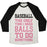 Virgin Teez  Baseball Tee Unisex Tri-Blend Baseball Tee / small / Oatmeal / Black BASEBALL THE ONLY TIME I NEED BALLS TO DO SOMETHING UNISEX TRI-BLEND BASEBALL TEE