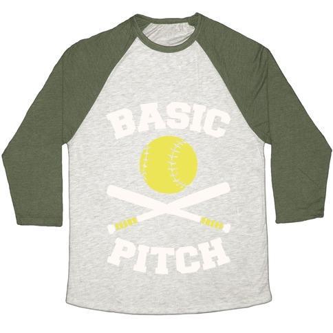Virgin Teez  Baseball Tee Unisex Tri-Blend Baseball Tee / small / Oatmeal / Moss BASIC PITCH UNISEX TRI-BLEND BASEBALL TEE