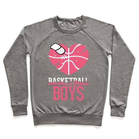 Virgin Teez  Pullover Crewneck Sweatshirt / x-small / Heathered Gray BASKETBALL BOYS CREWNECK SWEATSHIRT