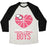Virgin Teez  Baseball Tee Unisex Tri-Blend Baseball Tee / small / Oatmeal / Black BASKETBALL BOYS UNISEX TRI-BLEND BASEBALL TEE