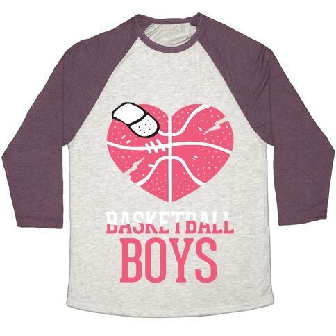 Virgin Teez  Baseball Tee Unisex Tri-Blend Baseball Tee / small / Oatmeal / Maroon BASKETBALL BOYS UNISEX TRI-BLEND BASEBALL TEE