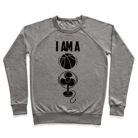 Virgin Teez  Pullover Crewneck Sweatshirt / x-small / Heathered Gray BASKETBALL FAN CREWNECK SWEATSHIRT