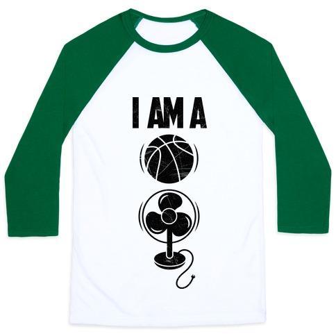 Virgin Teez  Baseball Tee Unisex Classic Baseball Tee / x-small / White/Dark Green BASKETBALL FAN UNISEX CLASSIC BASEBALL TEE