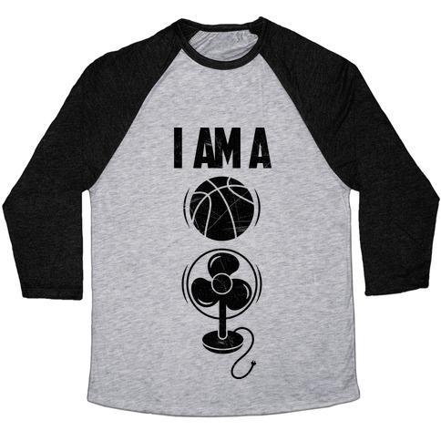 Virgin Teez  Baseball Tee Unisex Tri-Blend Baseball Tee / small / Athletic Gray / Black BASKETBALL FAN UNISEX TRI-BLEND BASEBALL TEE
