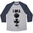 Virgin Teez  Baseball Tee Unisex Tri-Blend Baseball Tee / small / Athletic Gray / Navy BASKETBALL FAN UNISEX TRI-BLEND BASEBALL TEE