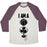 Virgin Teez  Baseball Tee Unisex Tri-Blend Baseball Tee / small / Oatmeal / Maroon BASKETBALL FAN UNISEX TRI-BLEND BASEBALL TEE