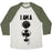 Virgin Teez  Baseball Tee Unisex Tri-Blend Baseball Tee / small / Oatmeal / Moss BASKETBALL FAN UNISEX TRI-BLEND BASEBALL TEE