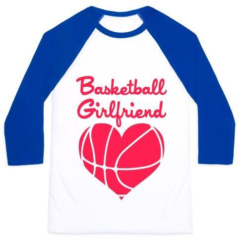 Virgin Teez  Baseball Tee Unisex Classic Baseball Tee / x-small / White/Blue BASKETBALL GIRLFRIEND UNISEX CLASSIC BASEBALL TEE