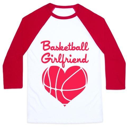 Virgin Teez  Baseball Tee Unisex Classic Baseball Tee / x-small / White/Red BASKETBALL GIRLFRIEND UNISEX CLASSIC BASEBALL TEE