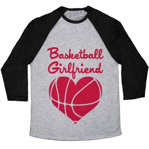Virgin Teez  Baseball Tee Unisex Tri-Blend Baseball Tee / small / Athletic Gray / Black BASKETBALL GIRLFRIEND UNISEX TRI-BLEND BASEBALL TEE