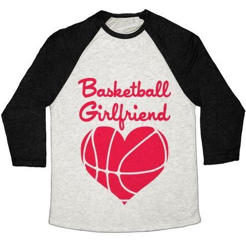 Virgin Teez  Baseball Tee Unisex Tri-Blend Baseball Tee / small / Oatmeal / Black BASKETBALL GIRLFRIEND UNISEX TRI-BLEND BASEBALL TEE