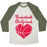 Virgin Teez  Baseball Tee Unisex Tri-Blend Baseball Tee / small / Oatmeal / Moss BASKETBALL GIRLFRIEND UNISEX TRI-BLEND BASEBALL TEE