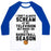 Virgin Teez  Baseball Tee Unisex Classic Baseball Tee / x-small / White/Blue BASKETBALL SEASON UNISEX CLASSIC BASEBALL TEE