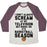Virgin Teez  Baseball Tee Unisex Tri-Blend Baseball Tee / small / Oatmeal / Maroon BASKETBALL SEASON UNISEX TRI-BLEND BASEBALL TEE