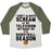 Virgin Teez  Baseball Tee Unisex Tri-Blend Baseball Tee / small / Oatmeal / Moss BASKETBALL SEASON UNISEX TRI-BLEND BASEBALL TEE