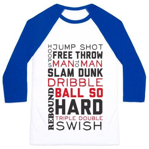Virgin Teez  Baseball Tee Unisex Classic Baseball Tee / x-small / White/Blue BASKETBALL TYPOGRAPHIC (RED AND BLACK) UNISEX CLASSIC BASEBALL TEE