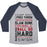 Virgin Teez  Baseball Tee Unisex Tri-Blend Baseball Tee / small / Athletic Gray / Navy BASKETBALL TYPOGRAPHIC (RED AND BLACK) UNISEX TRI-BLEND BASEBALL TEE