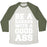 Virgin Teez  Baseball Tee Unisex Tri-Blend Baseball Tee / small / Oatmeal / Moss BE A BADASS WITH A GOOD ASS UNISEX TRI-BLEND BASEBALL TEE