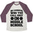Virgin Teez  Baseball Tee Unisex Tri-Blend Baseball Tee / small / Oatmeal / Maroon BE CAREFUL WHO YOU CALL UGLY IN MIDDLE SCHOOL UNISEX TRI-BLEND BASEBALL TEE
