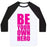 Virgin Teez  Baseball Tee Unisex Classic Baseball Tee / x-small / White/Black BE YOUR OWN HERO UNISEX CLASSIC BASEBALL TEE