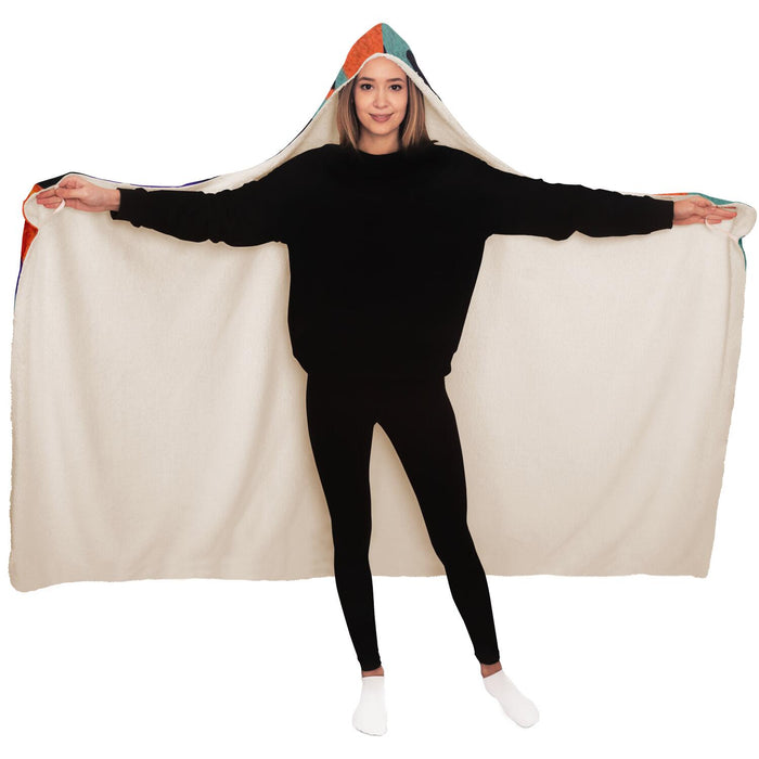 Flora Pattern Hooded Blanket