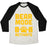 Virgin Teez  Baseball Tee Unisex Tri-Blend Baseball Tee / small / Oatmeal / Black BEAR MODE ACTIVATE UNISEX TRI-BLEND BASEBALL TEE